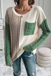 Vineyard Color Block Drop Shoulder Sweater