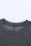 Charcoal Ribbed Knit Dress