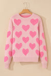 Heart Jacquard Knit Sweater