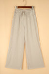 Stripe Wide Leg Drawstring Pants