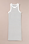 White Stripe Tank Dress