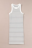 White Stripe Tank Dress