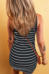 Black Stripe Tank Dress