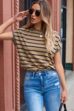 Stripe Bat Sleeve T Shirt