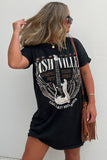 Nashville Crew Neck T Shirt Dress