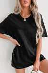 Oversized Black Basic Top