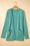 Light Teal Textured Cardigan w/ Pocket