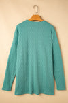 Light Teal Textured Cardigan w/ Pocket