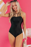 Halter Neck One Piece Swimsuit