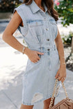 Frayed Denim Dress