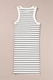 White Stripe Tank Dress