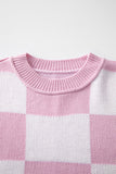 Checkered Bishop Sleeve Sweater | 3 Colors