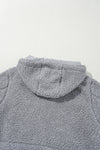 Grey Fleece Zip Up Hooded Jacket