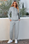 Grey Fleece Lined Drawstring Hoodie