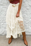 Lace Cascading Tiered Maxi Skirt