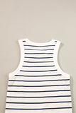 White Stripe Tank Dress