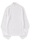 Lace Mock Neck Long Sleeve Top