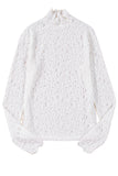 Lace Mock Neck Long Sleeve Top