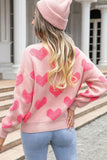 Heart Jacquard Knit Sweater