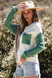 Vineyard Color Block Drop Shoulder Sweater