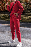 Racing Red High Low Pullover & Skinny Pants Set