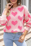 Heart Jacquard Knit Sweater