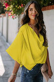Summer Sleeve Wrap V Neck Blouse