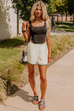 Ricrac Hemline Casual Shorts