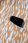Abstract V Neck Short T Shirt Dress