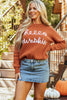 Hello Pumpkin Textured Sweater