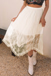 Lace Cascading Tiered Maxi Skirt