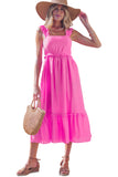 Ruffle Tiered High Waist Maxi Dress