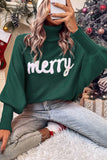 Merry Embroidered High Neck Sweater | 3 Colors