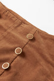 Chestnut Double Breasted Straight Leg Pants