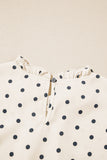 Polka Dot Frilled Collar Blouse