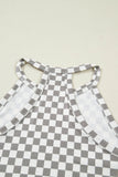 Checkered Halter Tank Top