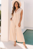 Wide Leg Sleeveless Jumpsuit