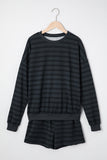 Striped Long Sleeve Two Piece Set