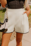 Ricrac Hemline Casual Shorts