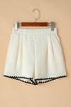 Ricrac Hemline Casual Shorts