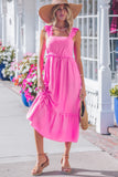 Ruffle Tiered High Waist Maxi Dress