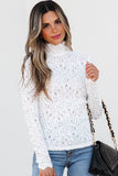 Lace Mock Neck Long Sleeve Top