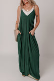 Spaghetti Straps Pocketed Maxi Dress