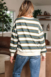 Stripe Oversized Crew Neck Sweatshirt