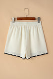 Ricrac Hemline Casual Shorts