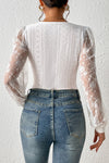 White Lace Bishop Sleeve Bodysuit