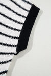 Black Stripe Knit Top