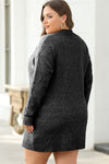 Black Cable Knit Sweater Dress