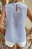 Boho Stripe Lace Detail Tank Top