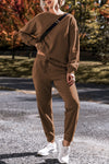 Coffee High Low Pullover & Skinny Pants Set